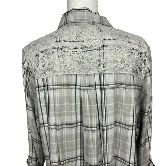LANE BRYANT Women’s Button Blouse Sz 18/20 Multi Color LS Convert 3/4 Sleeves - Picture 6 of 16